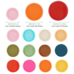 500pcs 24 28mm 32mm Notebook Ring Buckle High Gloss Plastic Disc Buckle Album Journal Planner Mushroom Hole Binding Ring Buckle