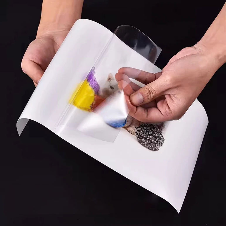 A4 10/50PCS 5MIC 100% Transparent Self-adhesive Paper  Vinyl Sticker Paper For Laser Printing Waterproof Scratchproof  Tear-off.