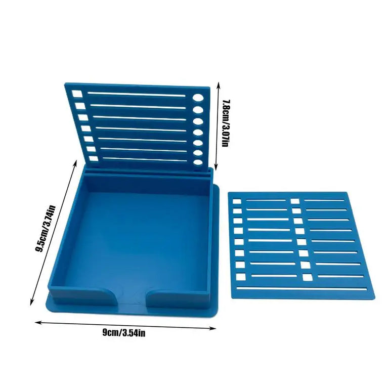 Sticky Note Dispenser  Sticky Pads Sticky note holder Versatile Desk Sticky Note Stencil Double Insert Template Storage Box