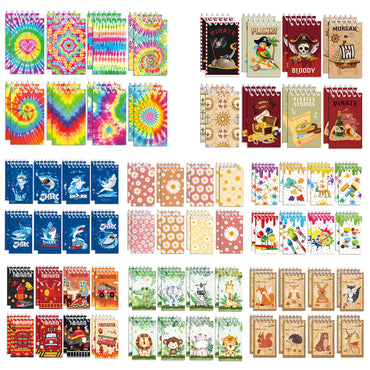 16pcs Football Mermaid Animals Mini Spiral Pocket Notebooks Memo Pad Coil Booklet Notepads For Kids Gifts Party School Diaries