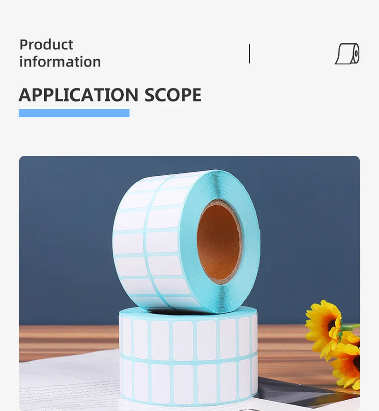 80X50 Adhesive Thermal Label Sticker Paper Waterproof Supermarket Price Blank Label Direct Print Office Print Supplies