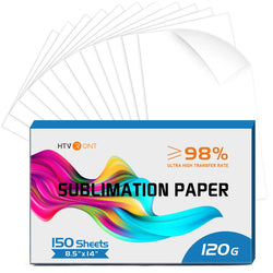 HTVRONT 150 Sheets 8.5x14 inches Inkjet Sublimation Paper Heat Transfer Paper for Inkjet Printer T-shirt Clothes Printing 120g