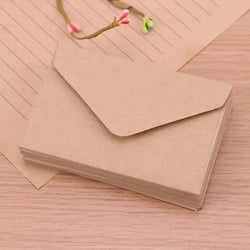 20Pcs 22x11cm Blank Mini Paper Window Envelopes  Classical White Black Kraft Wedding Invitation Gift