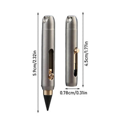 Metal Inkless Pen Titanium Alloy Forever Everlasting Pencil Desk Decor Pocket Pen For Writing Unique Keychain Pendant School