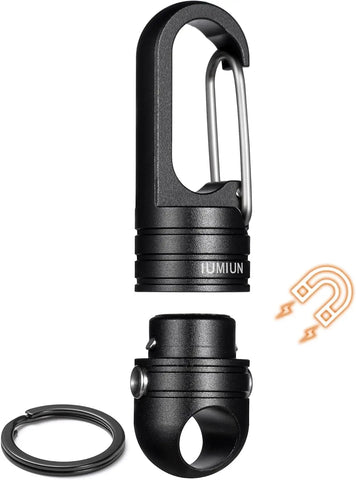 Magnetic Quick Release Keychain with Spring Key Clip and Key Ring-2 Button Lock System