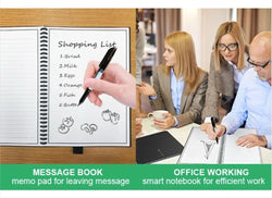 HOMESTEC A4 Reusable Erasable Notebook With Pen&Cloth Microwave Heating Waterproof Notepad Office School Smart Notebook