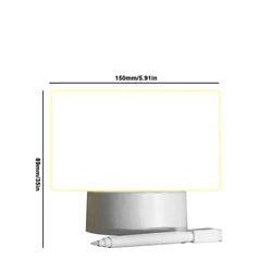 Creative Transparent USB 2D Acrylic Daily Note Board With Pen Message Memo Board With Stand LED Night Light Writing Pad Reminder