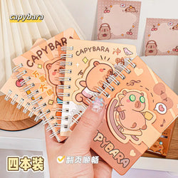A7 Cartoon Capybara Coil Notebook Kawaii Learning Coil Book Cute Study Pocket Notepad Small Notebook School Stationery 
﻿ 
﻿