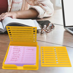 Sticky Note Dispenser  Sticky Pads Sticky note holder Versatile Desk Sticky Note Stencil Double Insert Template Storage Box