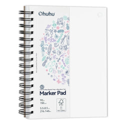 Ohuhu Double Sided Marker Pads Art Sketchbook Bleedproof Spiral Bound Sketching Book for Alcohol Markers Drawing Notebook School