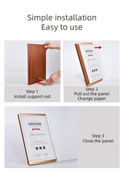 A4 21x29.7cm Honor Certificate Acrylic Sign Holder Display Stand Tabletop Menu Paper Holder Product Name Price Card Poster Frame