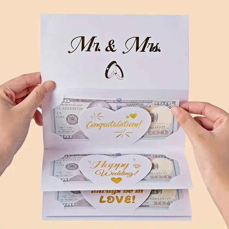 Money Holder For Cash Wedding Money Envelope Wedding Card Money Holder Wedding Envelope For Family Friends Home