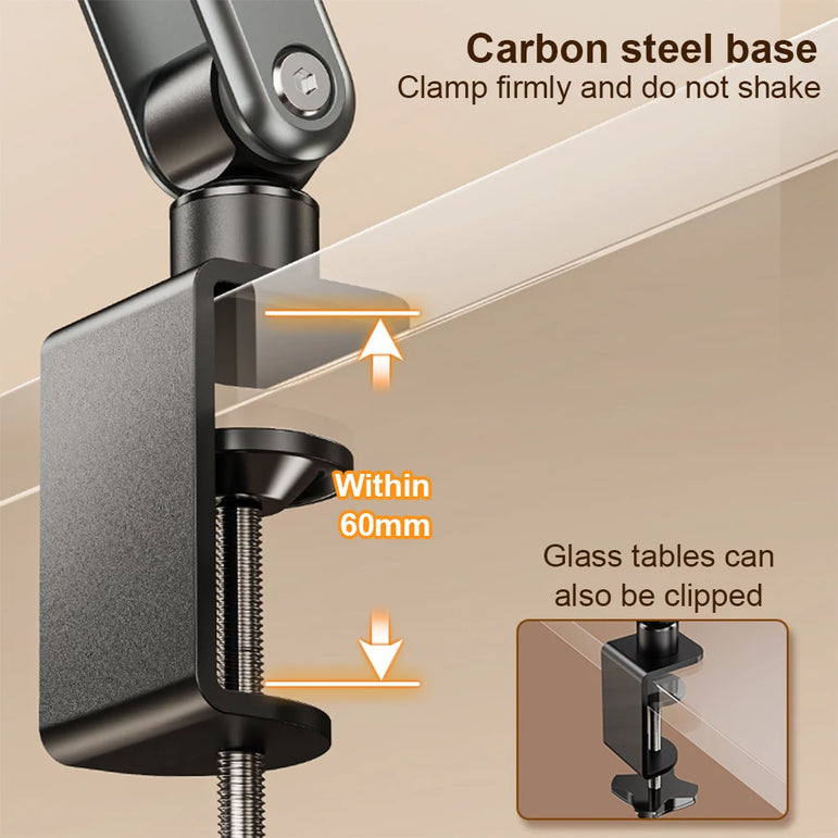 Desk Clamp Book Stand for Reading Adjustable Book Holder Recipe Book Holder for Laptop Tablet Recipe Textbook