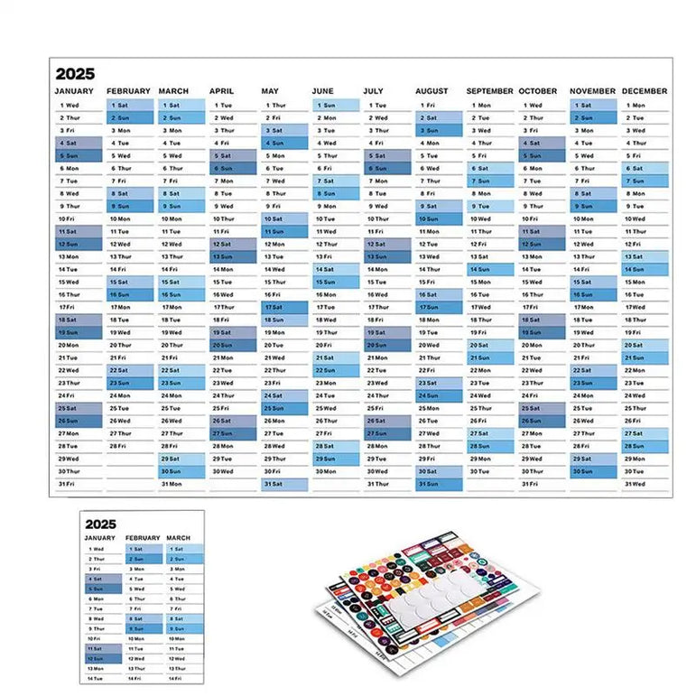 2025 Calendar Planner Sheet Large Wall Calendar Kawaii To Do List Planner Target List Schedule Organizer Office Supplies