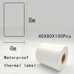 5PK Thermal Adhesive Label Papers for P1 Label Papers DP23 DP30 DP80 Label Maker  Waterproof  Tear Resistant Sticker
