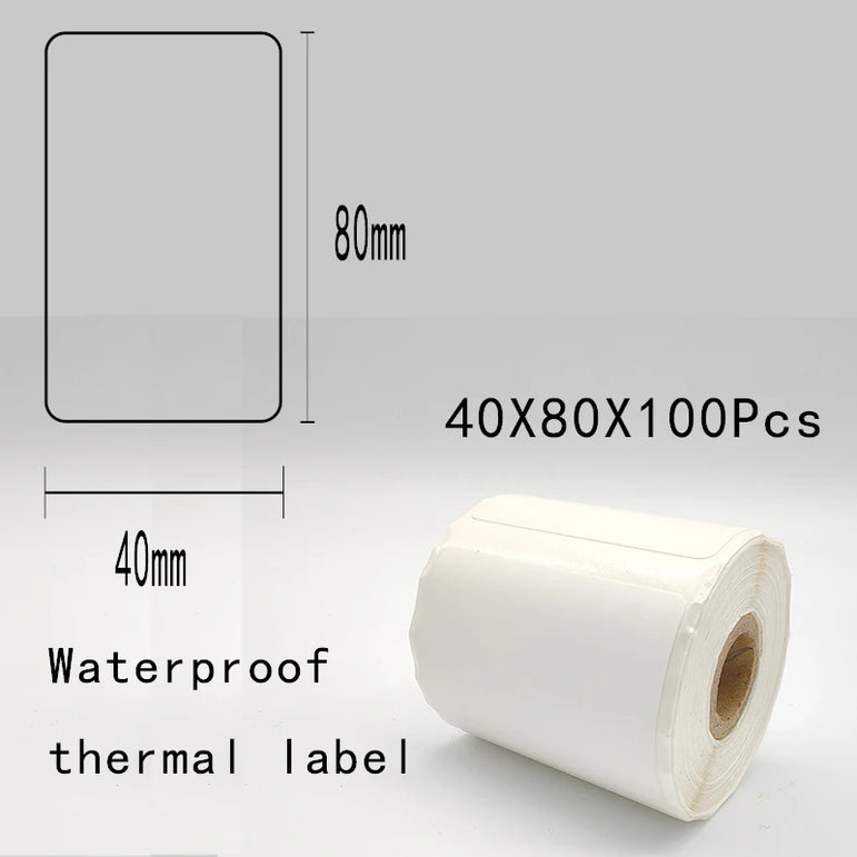 5PK Thermal Adhesive Label Papers for P1 Label Papers DP23 DP30 DP80 Label Maker  Waterproof  Tear Resistant Sticker