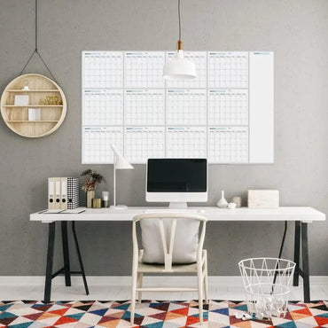 Erasable Large Wall Planner Calendar Huge Wet & Dry Erase Schedule Planner Calendar Giant Erasable Wall Calendar Blank Undated
