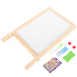 Set Double Sided Whiteboard Chalkboard Kids Sign Signs Easel Writing Stand Board Erasable Standing Wedding Table Message Student