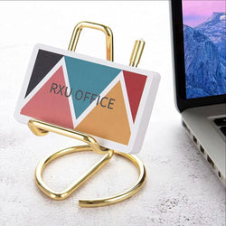 Desktop Phone Holder Simple Metal Business Card Holder Stand Office Desktop Business Name Card Display Organizer