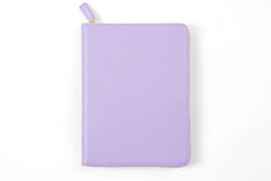Moterm Genuine Pebbled Grain Leather A5 Zip Cover with Top Pocket Cowhide Planner Zipper Notebook Organizer Agenda Journal Diary