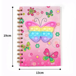 1pc Cartoon Unicorn Notebook Student Children's Silicone Decompression Bubble Coil Notebook Stationery Supplies Gifts 2025 New