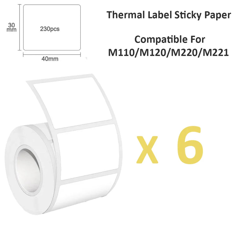 40x30mm High-Gloss Thermal Labels - Waterproof Self-Adhesive Stickers for Office/Retail/Packaging