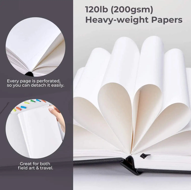 Ohuhu Sketchbook Marker Paper Pad Art Sketch Book Drawing Papers Hardcover Sketching Books for Markers Heavyweight Sketchpad