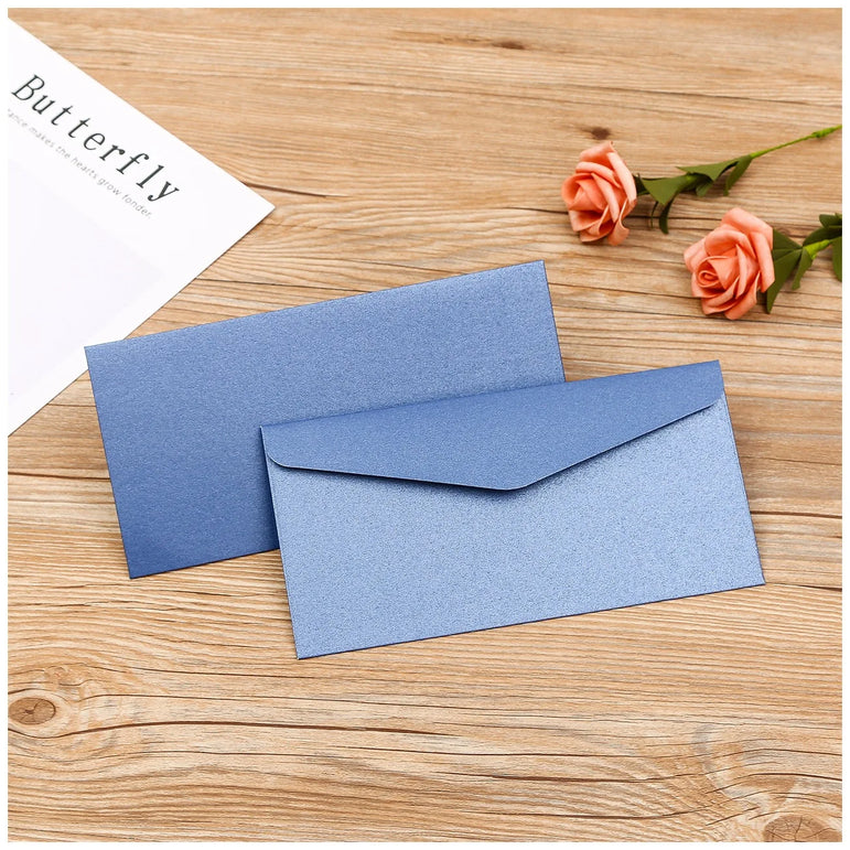 50pcs/lot 22x11cm Envelope High-grade 250g Pearlescent Paper Envelopes for Wedding Invitation Business Supplies Stationery