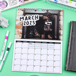 2025 Sausage Dog Themed Calendar, Dog New Year Wall Calendar, Fun Dog Themed Gifts for Dog Lovers, New Year Christmas Gifts