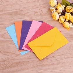 50 Sheets Colorful Envelopes Set for A6 Papers Wedding Invitation Letter Stationery Paper Bag Wedding Gift Paper Bag
