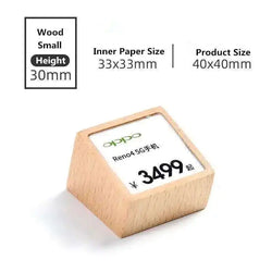 Sign Holder Price Name Card Tag Label Counter Top Number Price Tag Price Display Stand Case