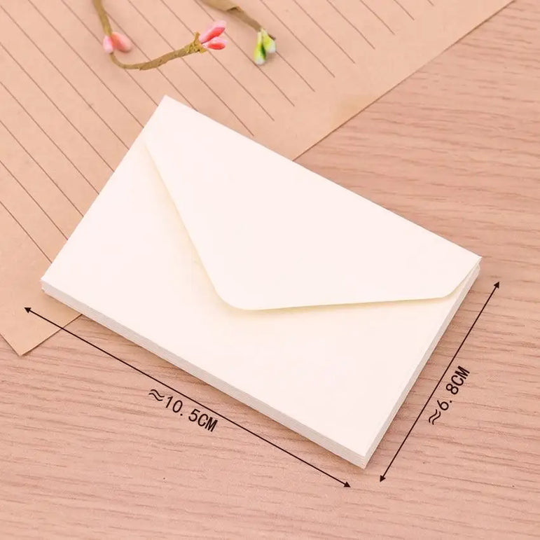 20Pcs 22x11cm Blank Mini Paper Window Envelopes  Classical White Black Kraft Wedding Invitation Gift