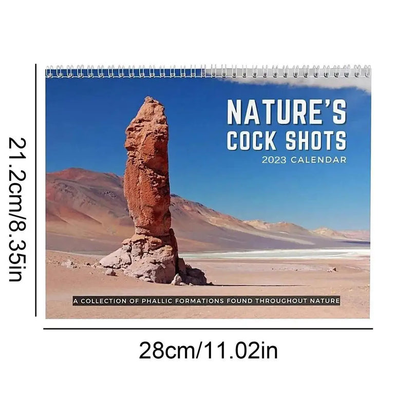 2023 Unique Nature Dick Pics Funny Nature Dicks Pics Wall Calendar Creative WhiteElephant And Secret Santa Gag Gift