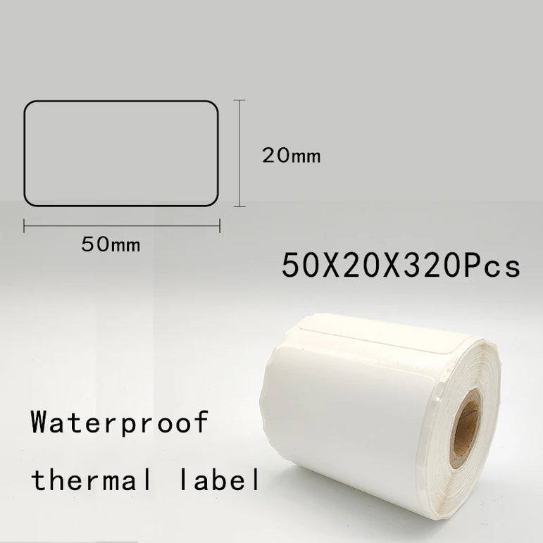 5PK Thermal Adhesive Label Papers for P1 Label Papers DP23 DP30 DP80 Label Maker  Waterproof  Tear Resistant Sticker