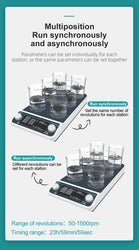 JOANLAB Multiple Magnetic Stirrer Hot Plate Digital Display Laboratory Stirrer Magnetic Mixer Heating Four-station Six-Position