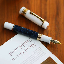 MAJOHN M400 Fountain Pen #6 sliver EF/F Nib with Converter Resin Writing Ink Pen Office school supplies high quality gift pens