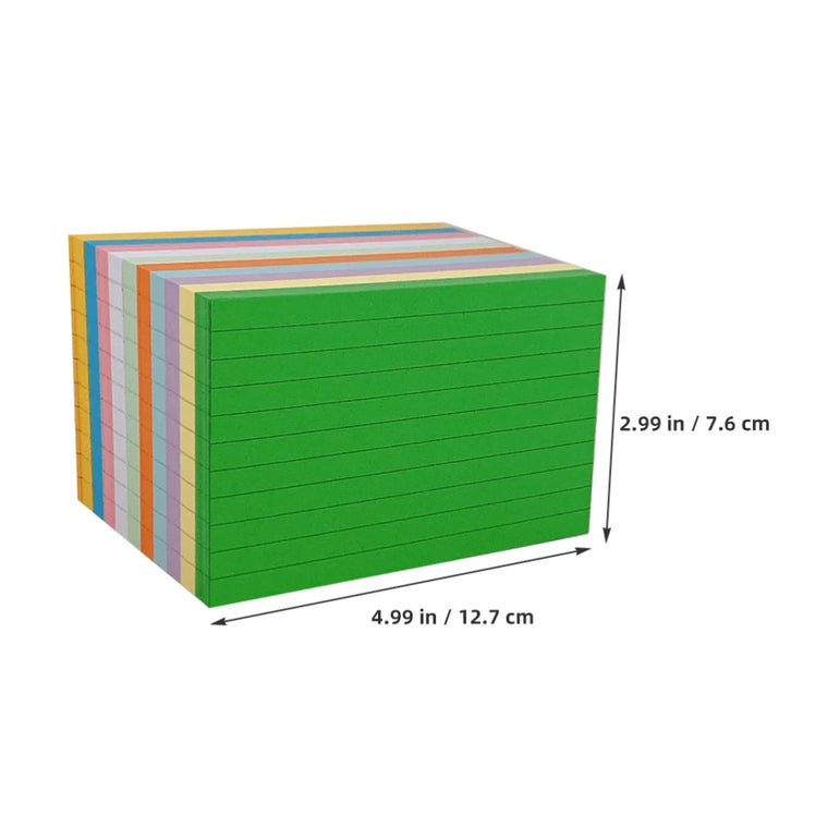 500 Sheets Colored Index Cards Sticky Notes Compact Blank Convenient Graffiti Portable Daily Paper DIY Note Cards Message Supply