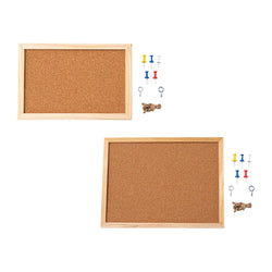 Cork Blackboard Bulletin Board Corkboard DIY with Push Pins Home Office Hanging Display Board Office School Wood Drafting Board