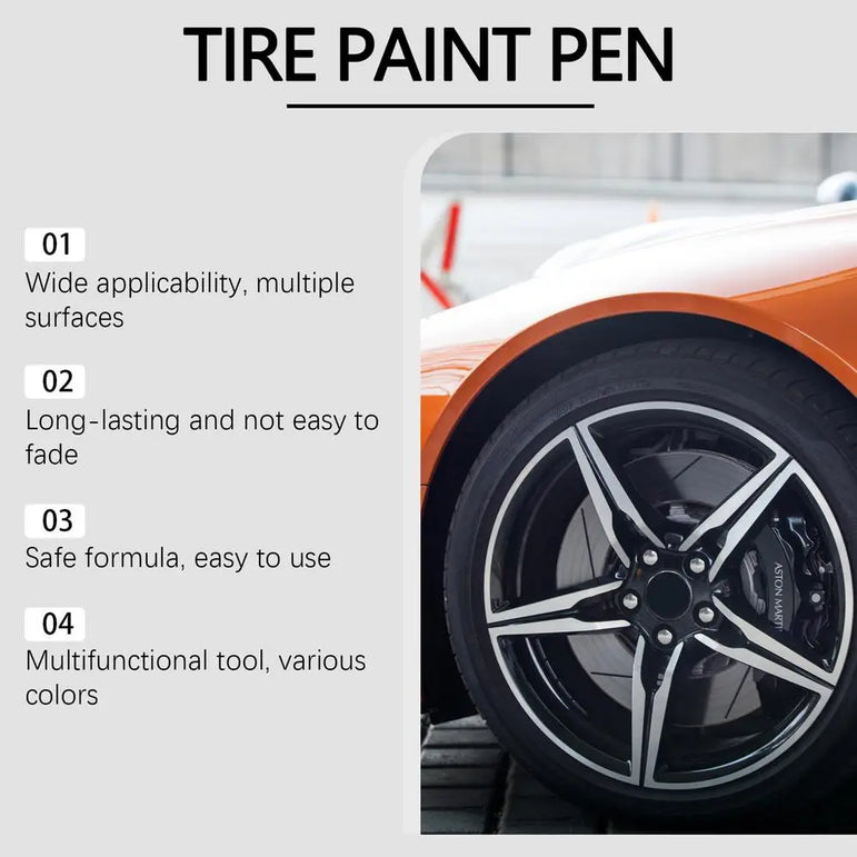 Tire Paint Pen 3X White Tire Marker Pens Marking Pens Oil Based Marker Pen Quick Dry Permanent Markers For Tire Rubber Wood
