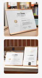 A4 21x29.7cm Honor Certificate Acrylic Sign Holder Display Stand Tabletop Menu Paper Holder Product Name Price Card Poster Frame