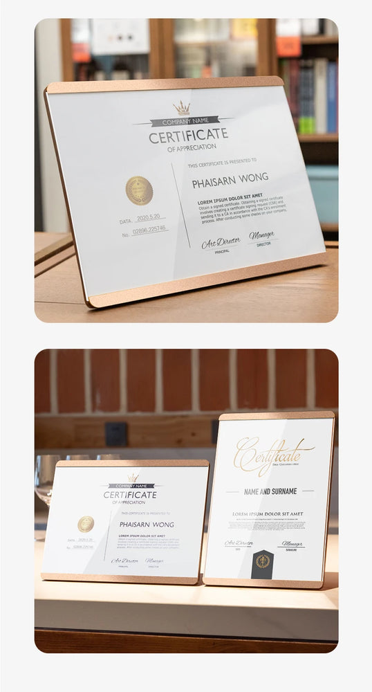 A4 21x29.7cm Honor Certificate Acrylic Sign Holder Display Stand Tabletop Menu Paper Holder Product Name Price Card Poster Frame