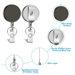 New Retractable Nurse Badge Reel Clip Badge Holder Students Doctor ID Card Holder Keychain Office Accessories