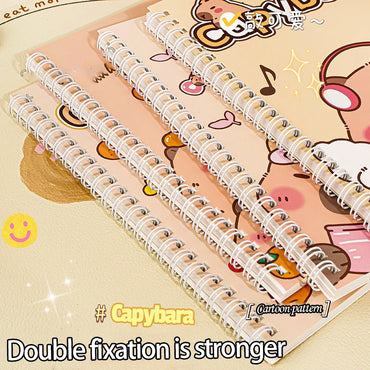 Capybara A5 Spiral Notebook Cute Planner Daily Notes Coil Notebooks Small Notepad For Kid Student Diary School Learning Supplies