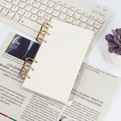 A6 Acrylic Loose-leaf Notebook Cover Glitter Transparent Binder Notebook Shell DIY Scrapbook Cover Office Stationery Supplies