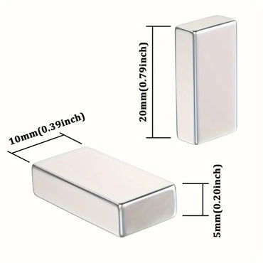 10pcs  20x10x5 Magnets Bar, Rectangular Magnets For Office And Tool Storage, Storage Magnet, Map Magnet, Drawer Closing Magnet