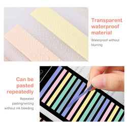 300 Sheets Posted It Transparentes Sticky Notes Self-Adhesive Annotation Read Books Bookmarks Tabs Notepad Aesthetic Stationery