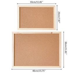 Cork Wood Wall Hanging Message Bulletin Board Frame Notice Note Memo Board for Home Office Shop School Photo Background