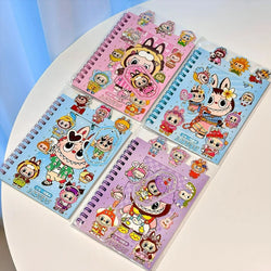 1/3/5 Pcs Cartoon Anime Cute Bunny Print Booklet Roll Book Sticker Combo Book Student Decompress Diy Booklet Material Gift