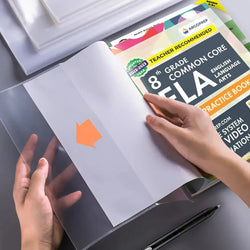 10PC-A4/16K Transparent Book Cover Protector High Transparency PP Material Adjustable and Reusable School Stationery for Student