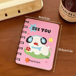 A7 Cartoon Capybara Coil Notebook Kawaii Learning Coil Book Cute Study Pocket Notepad Small Notebook School Stationery 
﻿ 
﻿